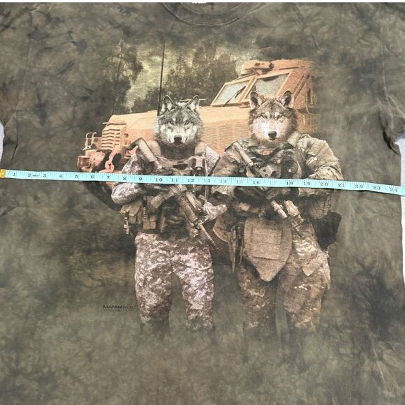 The Mountain Manimals Men's‎ Size XXL Combat Military Wolf Graphic T-Shirt - Picture 5 of 6